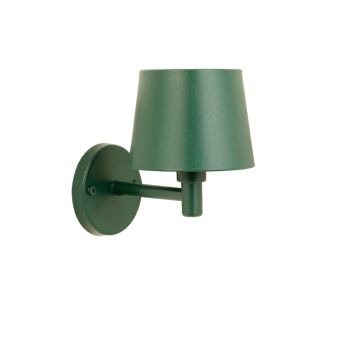 Fern Bridge Wall Sconce Mounted On A Plain Wall - Green