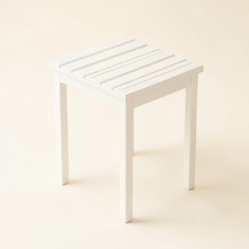 Spruce Bluff Compact Balcony Table - White (synthetic illustration; no displayed measurements)