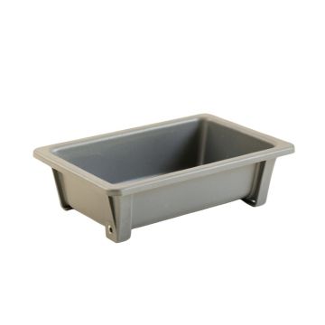 Brook Canyon Empty Railing Planter With Integral Brackets - Gray