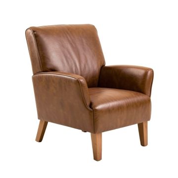 Jilian 31 '' Wide Top Grain Leather Club Chair