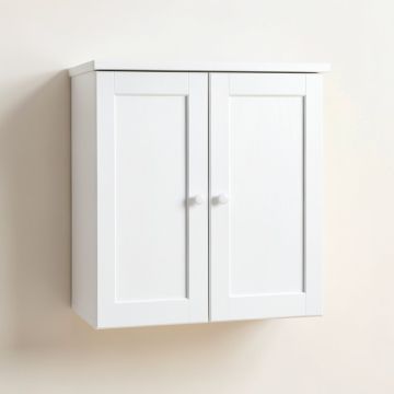 Fern Crest Wall-Mounted Laundry Cabinet - White (synthetic illustration; no displayed measurements)