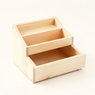 Flint Bluff Empty Coffee-Station Organizer - Ivory (synthetic illustration; no displayed measurements)
