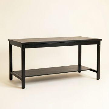 River Bridge Empty Workshop Workbench - Black (synthetic illustration; no displayed measurements)