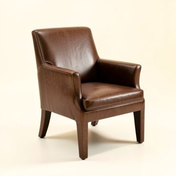 Cesar Genuine Leather Upholstered Dining Chair (synthetic illustration; no displayed measurements)