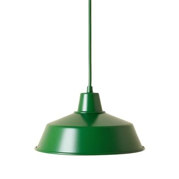 Bay Dale Pendant Light Suspended From One Plain Cable - Green