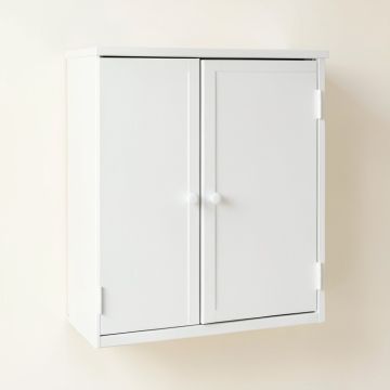 Ash Arc Wall-Mounted Laundry Cabinet (synthetic illustration; no displayed measurements)