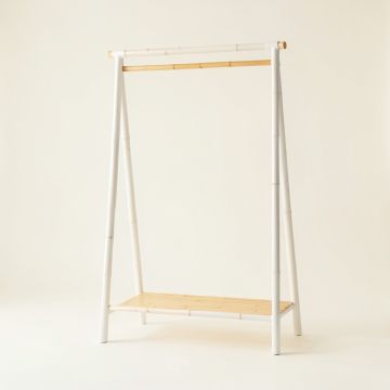 Hazel Arc Empty Garment Rack - White (synthetic illustration; no displayed measurements)