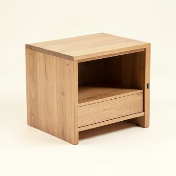 Coughlin Solid Wood End Table With Storage (synthetic illustration; no displayed measurements)