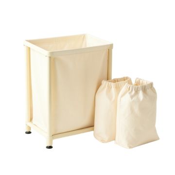 Dune Canyon Laundry Sorting Station With Plain Removable Bags - Cream (synthetic illustration; no displayed measurements)