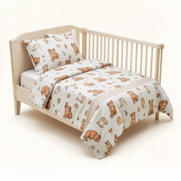 Rathbone Fox Baby Nursery 5 Piece Crib Bedding Set (synthetic illustration; no displayed measurements)