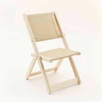 Dune Bridge Folding Outdoor Chair - Cream (synthetic illustration; no displayed measurements)