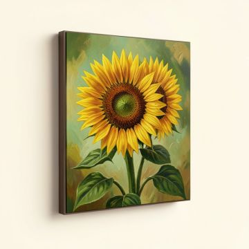 Sunflowers By Jean Mckee Painting Print Plaque (synthetic illustration; no displayed measurements)