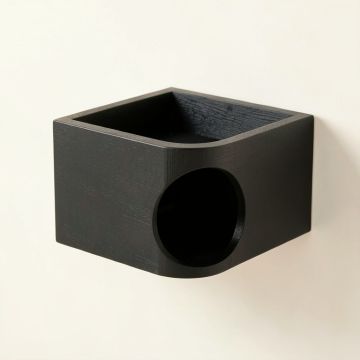 Ridge Crest Wall-Mounted Cat Perch - Black (synthetic illustration; no displayed measurements)