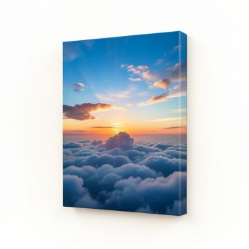 Solotful Sunset In Sky Cloudscape Photographic Print On Wrapped Canvas (synthetic illustration; no displayed measurements)