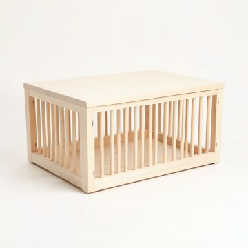 Juniper Brook Empty Furniture-Style Pet Crate - Ivory (synthetic illustration; no displayed measurements)