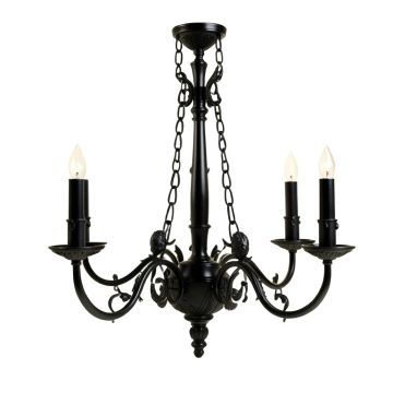 Ryckman Candle Style Classic/Traditional Chandelier With Wrought Iron Accents