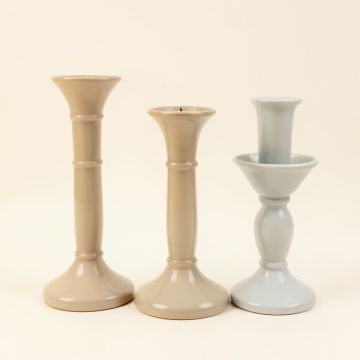 3 Piece Porcelain Candlestick Set (synthetic illustration; no displayed measurements)