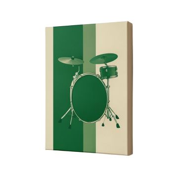 Green Drums Graphic Art On Wrapped Canvas