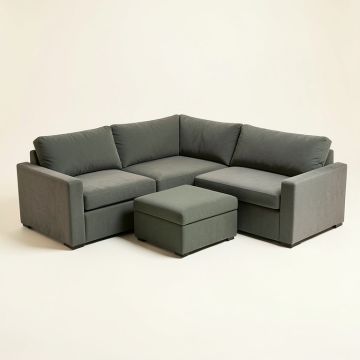 132 '' Wide Reversible Modular Corner Sectional With Ottoman (synthetic illustration; no displayed measurements)