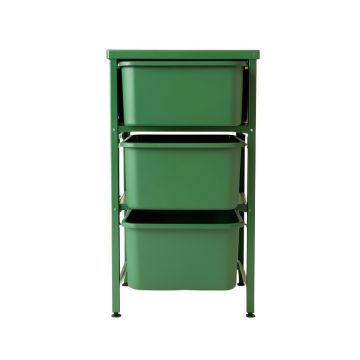 Fern Dale Freestanding Pull-Out Hamper Cabinet - Green