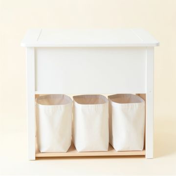 Field Crossing Laundry Sorting Station With Plain Removable Bags - White (synthetic illustration; no displayed measurements)