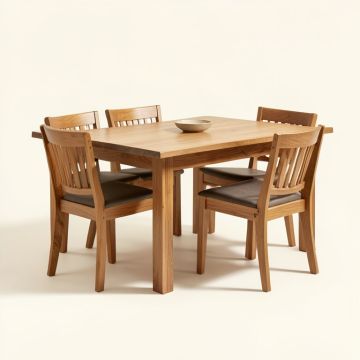 Alyssah Butterfly Leaf Solid Wood Dining Set (synthetic illustration; no displayed measurements)