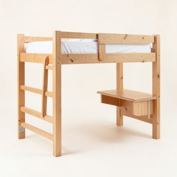 Nickelsville Twin Loft Bed With Desk (synthetic illustration; no displayed measurements)