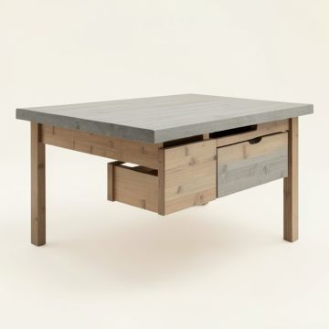 Juniper Branch Empty Workshop Workbench - Gray (synthetic illustration; no displayed measurements)