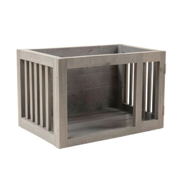 Cedar Edge Empty Furniture-Style Pet Crate - Gray (synthetic illustration; no displayed measurements)