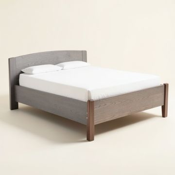Eudo Solid Wood Standard Bed (synthetic illustration; no displayed measurements)