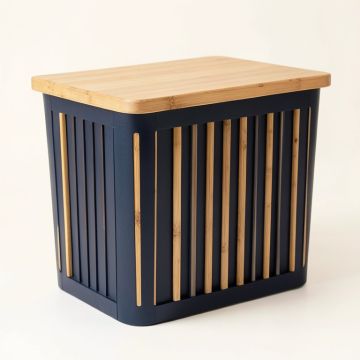 Meadow Bluff Laundry Hamper - Navy (synthetic illustration; no displayed measurements)