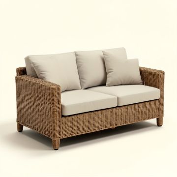 Baeugris Patio Sofa With Cushions (synthetic illustration; no displayed measurements)