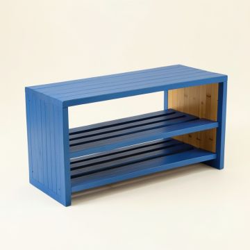 Maple Brook Shoe Storage Bench - Blue (synthetic illustration; no displayed measurements)