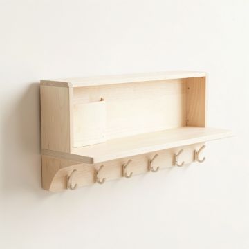 Briar Bridge Wall-Mounted Entryway Organizer Shelf - Ivory (synthetic illustration; no displayed measurements)