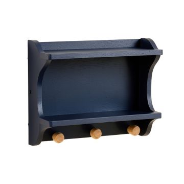 Dawn Edge Wall-Mounted Entryway Organizer Shelf - Navy