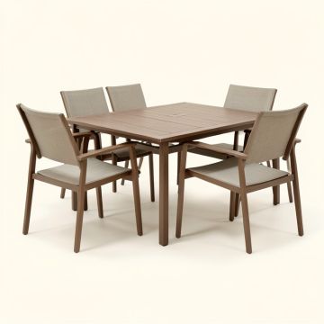 Engelbertus Outdoor 5 Piece Dining Set (synthetic illustration; no displayed measurements)