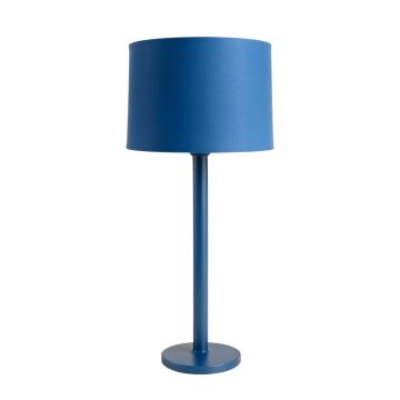Bay Crest Floor Lamp With A Plain Fabric Shade - Blue