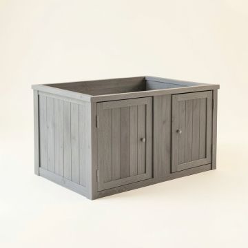 Meadow Bluff Empty Furniture-Style Litter Enclosure - Gray (synthetic illustration; no displayed measurements)