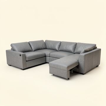 Madelia 127 '' Wide Faux Leather Left Hand Facing Reclining Sectional (synthetic illustration; no displayed measurements)