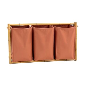 Brook Bend Laundry Sorting Station With Plain Removable Bags - Terracotta