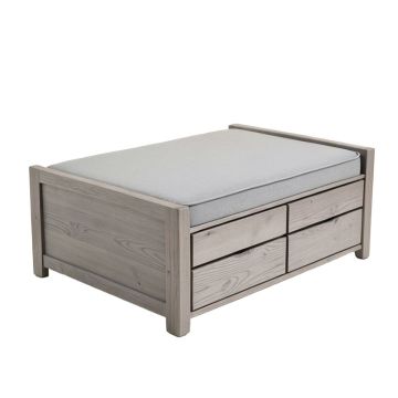 Cross Frame Captains Daybed With Drawers And Trundle