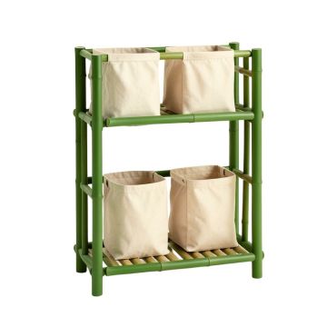 Laurel Dale Laundry Sorting Station With Plain Removable Bags - Green