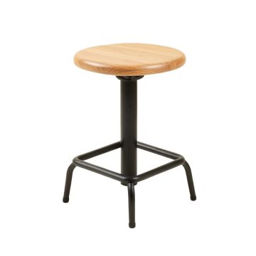 Karly Swivel Solid Wood Adjustable Height Bar Stool
