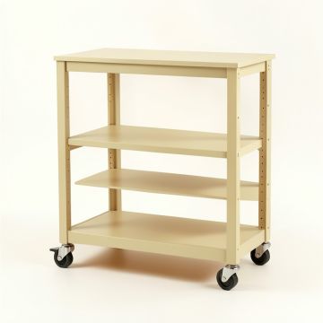 Aspen Brook Empty Rolling Workshop Cart - Beige (synthetic illustration; no displayed measurements)
