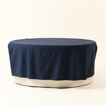 Laurel Crossing Flat Bed Sheet - Navy (synthetic illustration; no displayed measurements)
