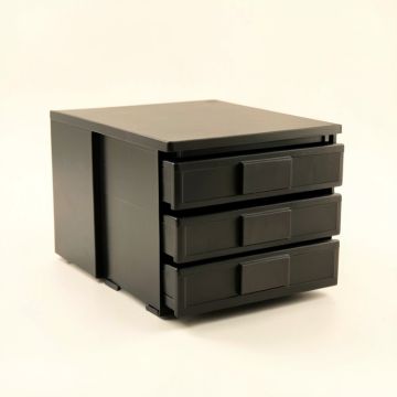 Lake Bend Small-Parts Storage Drawer Cabinet - Black (synthetic illustration; no displayed measurements)