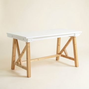 Pine Canyon Empty Workshop Workbench - White (synthetic illustration; no displayed measurements)