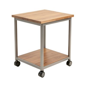 Expandable Surface Kitchen Cart With Solid Wood Top