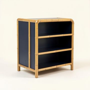 Ash Bend Low Bookcase - Navy (synthetic illustration; no displayed measurements)
