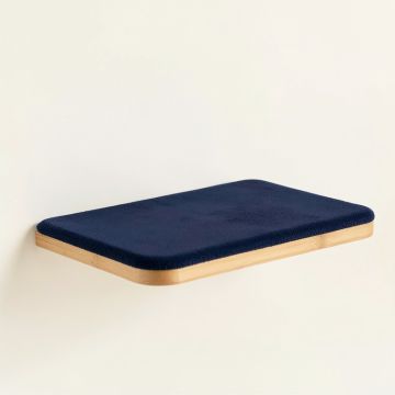 Shore Bluff Wall-Mounted Cat Perch - Navy (synthetic illustration; no displayed measurements)